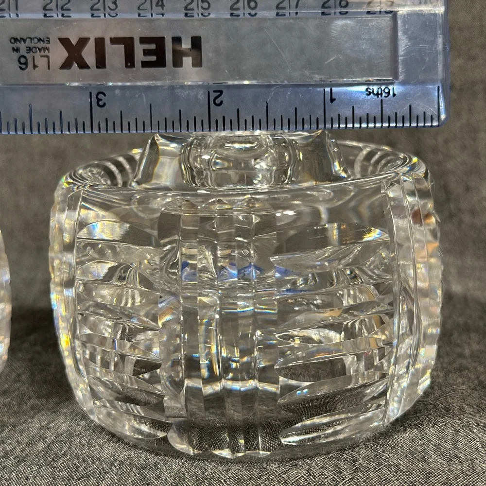 A pair of Waterford Crystal candle votives / holders